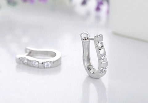 Silver Horse Shoe Earrings