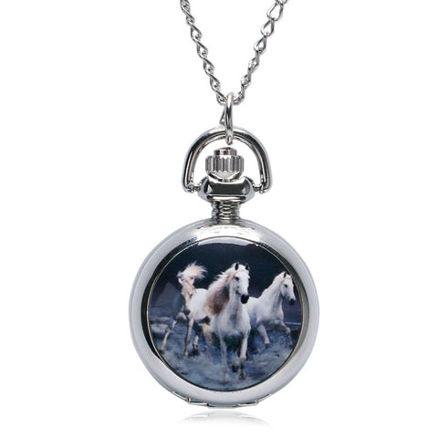 Running Horses Pocket Watch