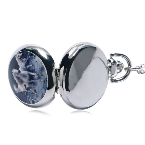Running Horses Pocket Watch