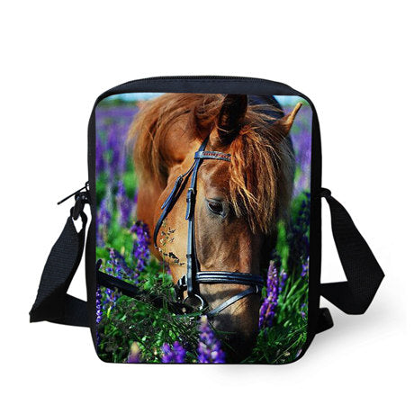 Horse Print Messenger Bag