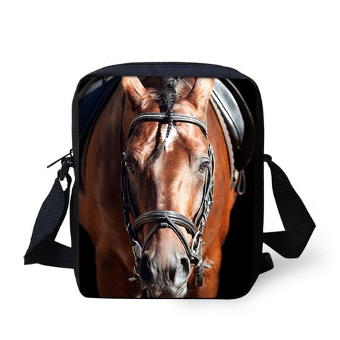 Horse Print Messenger Bag