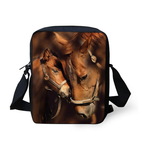 Horse Print Messenger Bag