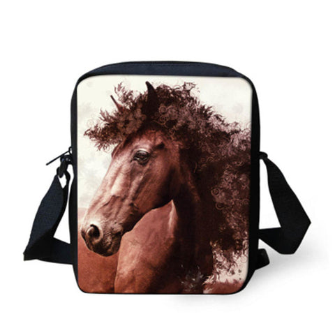 Horse Print Messenger Bag