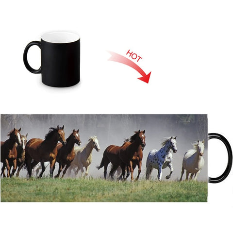 Beach Bathing Horse Mug Heat Reveal