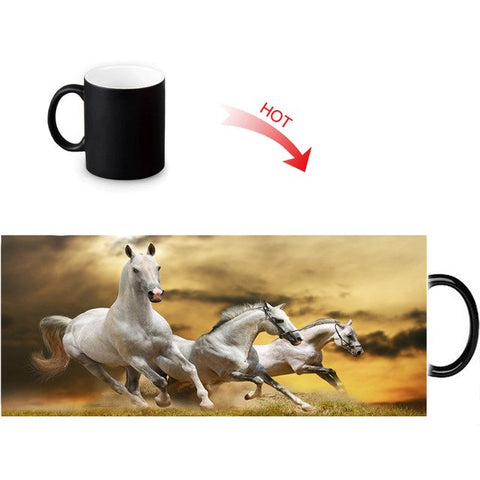 Beach Bathing Horse Mug Heat Reveal