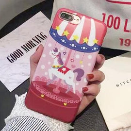 Cartoon Carousel Horse iPhone Case