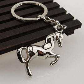 Classic Silver Horse Keychain