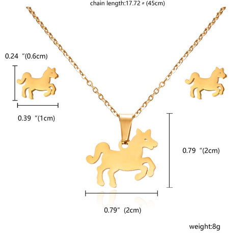 FREE! Horse Necklace & Earring Set