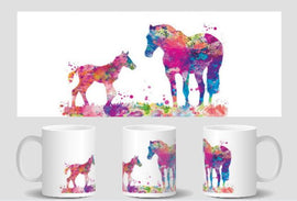 Mother and Foal Heat Changing Mug