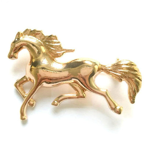 Gold/Silver Horse Brooch