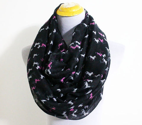 Fashionable Horse Infinity Scarf
