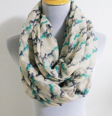 Fashionable Horse Infinity Scarf