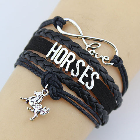 Retro Horse Braided Bracelets
