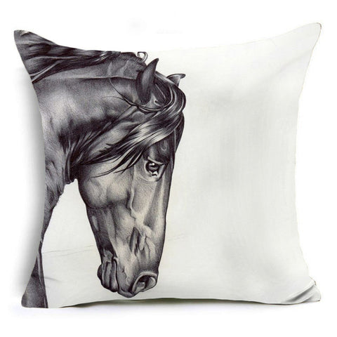 Horses Decorative Pillow Cover