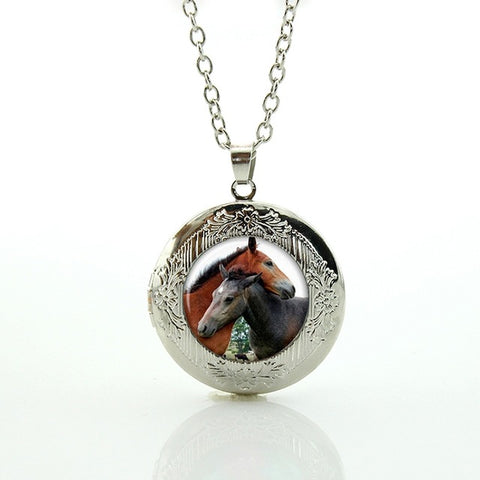 FREE! Black and White Horse Necklace