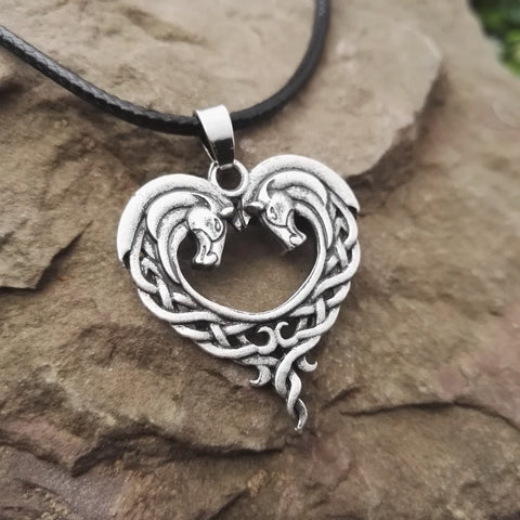 Celtic Horse Heart Necklace