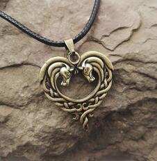 Celtic Horse Heart Necklace