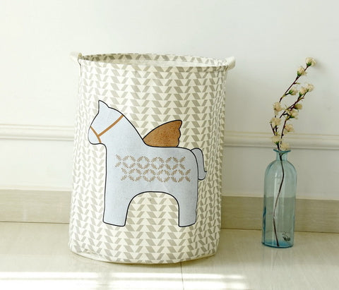 Cute Horses Laundry Basket